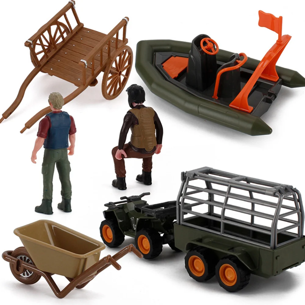 

1Set DIY Vehicle Model Creative Motorbike Airship Pilot Model Farm Decor