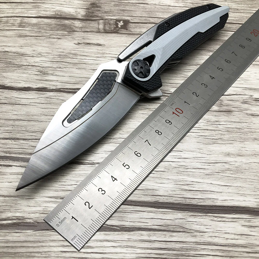 Складной тактический нож BJL ZT0999 D2 из стали и углеродного волокна карманный с ЧПУ