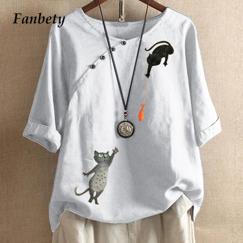 Повседневная блуза с рукавом в три четверти женские блузки и рубашки О-образным