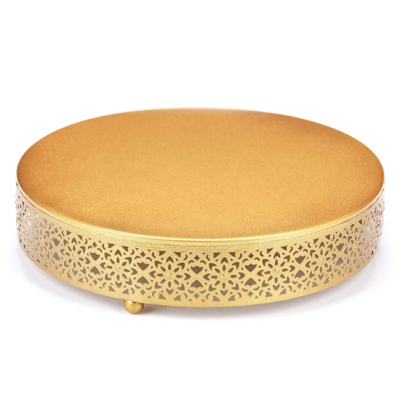 

Wedding Cake Stand Decoration Party Mirror Tray Dessert Electroplate Gold Cupc