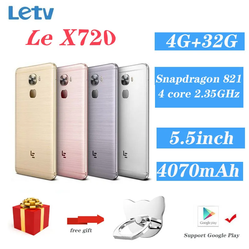 

Смартфон Letv Pro3 Letv X720, 95% дюйма, 5,5 дюйма, 4 ГБ 32 ГБ, 6 + 64 ГБ, Snapdragon мобильный телефон четыре ядра, 16 Мп, 4070 мАч