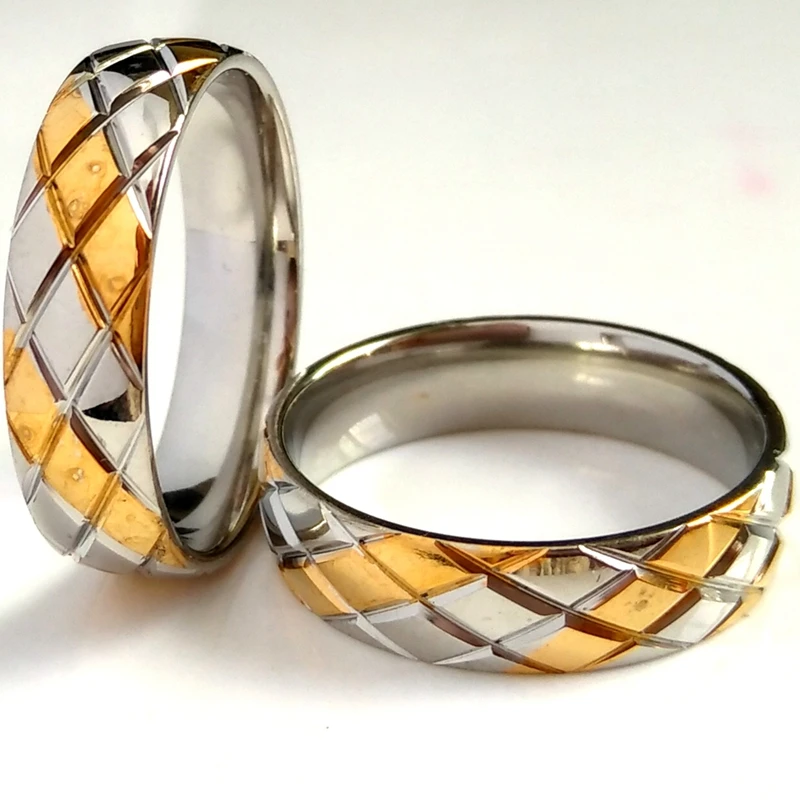 30 шт унисекс 6 мм Сетка Дизайн Нержавеющая сталь кольцо Высокое качество