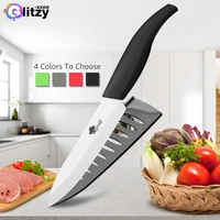 1pcs ceramic knife 6 5 4 3 inch kitchen chef knives zirconia black blade utility slicing paring fruit vegetable meat cutter tool