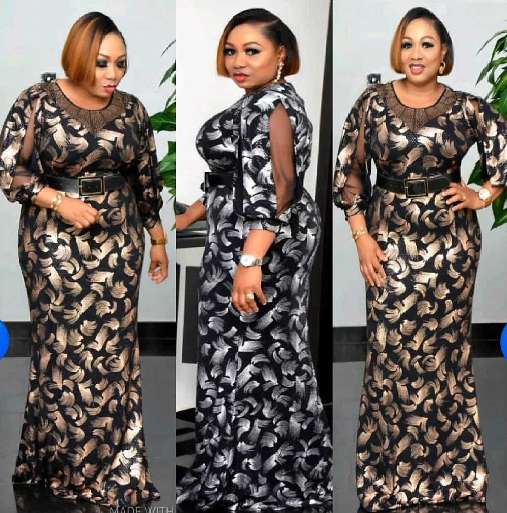 

2XL-6XL 2021 Summer African Women Printing Plus Size Long Dress African Dresses for Women African Clothes African Clothes