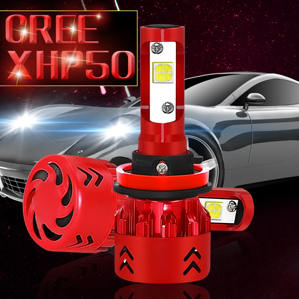 2x XHP50 H7 светодиодный чип H4 Hi/Low HB2 H8 H11 9005 HB3 9006 HB4 Автомобильный светильник лампа
