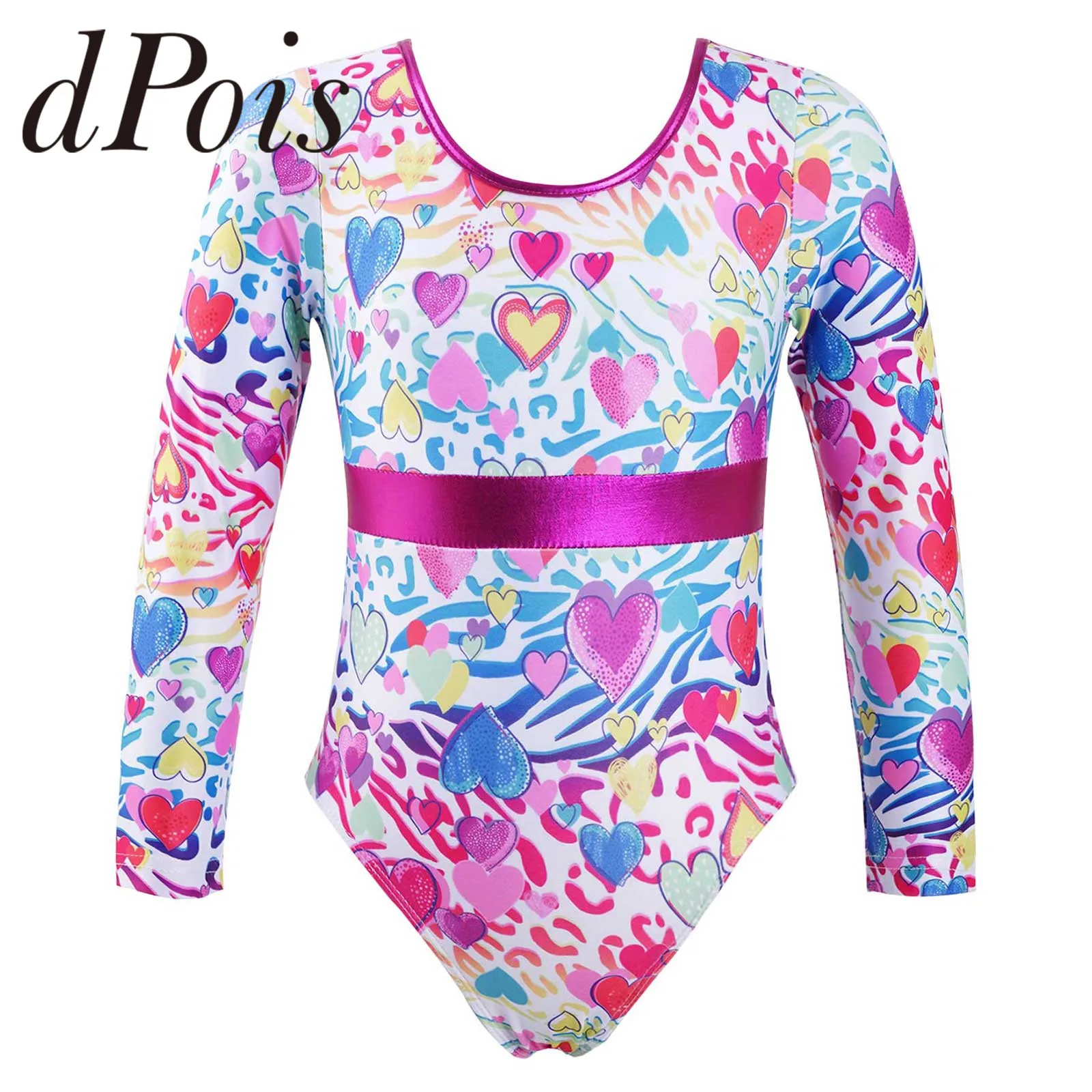 

Kids Girls Swimsuits One-piece Swimwear Long Sleeves Bathing Suit for Children Cartoon Printed Jumpsuit Bodysuit Leotards