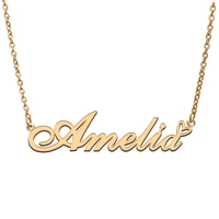 amelia name tag necklace personalized pendant jewelry gifts for mom daughter girl friend birthday christmas party present