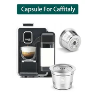 for caffitaly tchibo coffee capsule cup reusable compatible for k fee refillable crema capsule stainless steel coffee tamper