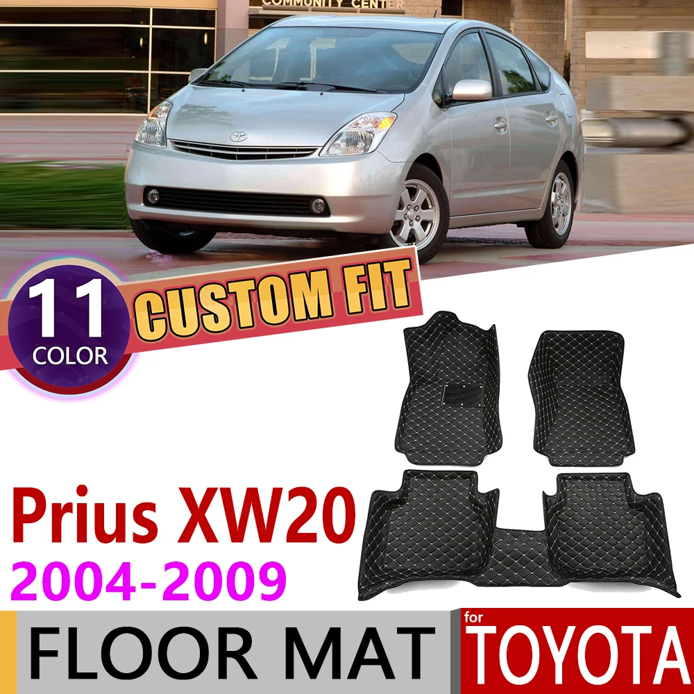 Кожаные автомобильные коврики на заказ для Toyota Prius XW 20 2004 ~ 2009 5 мест Авто коврик