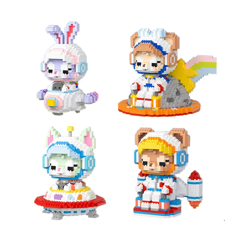 

Diamond Particle Assembling Creative Toy Building Blocks Aerospace Cartoon Characters Animal Series for Children Gifts