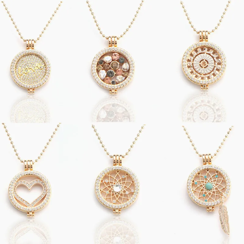 Кристалл Подвеска из золотых монет ожерелье набор с 80 см мяч цепи Модные женские