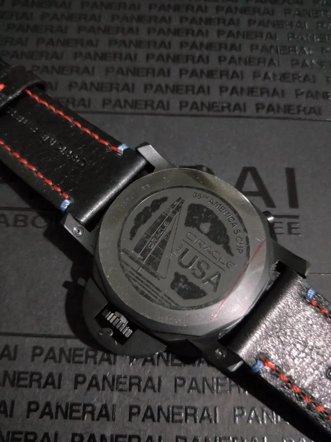 

Classic Men Automatic Mechanical Sapphire Stainless Steel 1950 America Cup Watch Luminous Orange Rubber Black Leather 44MM