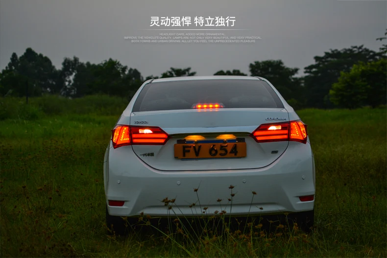 Автомобильный Стайлинг задний фонарь для Toyota corolla задний фонарь- светодиодный задний фонарь светодиодный DRL crolla задний фонарь в сборе
