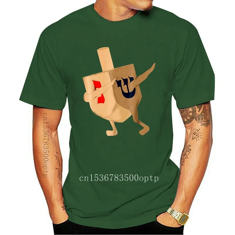 

New Funny Jewish Hanukkah Gift Dabbing Dreidel Men'S T-Shirt Size M-3Xl Us Stock 20Th 30Th 40Th 50Th Birthday Tee Shirt