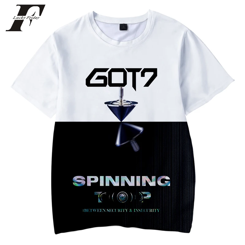 Футболка с 3D принтом KPOP GOT7 Jackson Повседневная Уличная одежда коротким рукавом