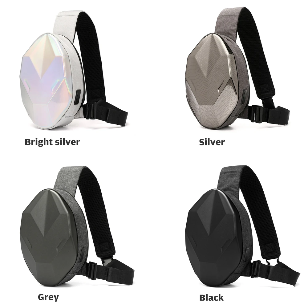 Сумка слинг с USB портом для зарядки саквояж кросс боди на плечо водонепроницаемый