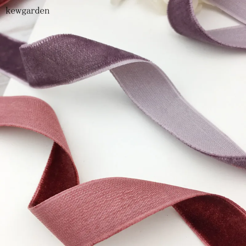 Kewgarden бархатные ленты 25 мм 1 &quotбант аксессуары для волос Флокирование Riband вручную