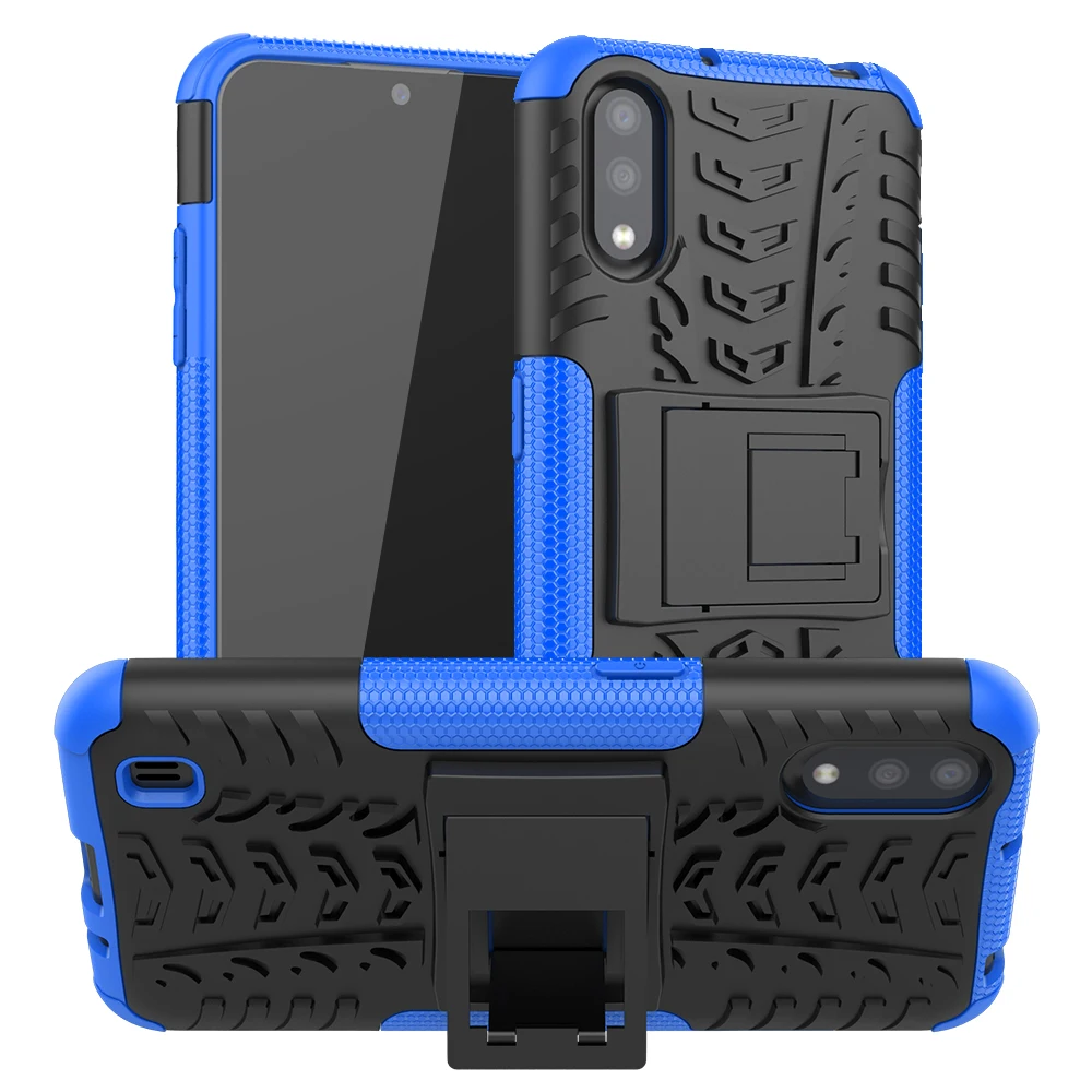 

2022 Cover Case for Samsung Galaxy A01 Armor Rugged Bumper Shockproof Stand Hard Silicone Case Samsung A01 A 01 for