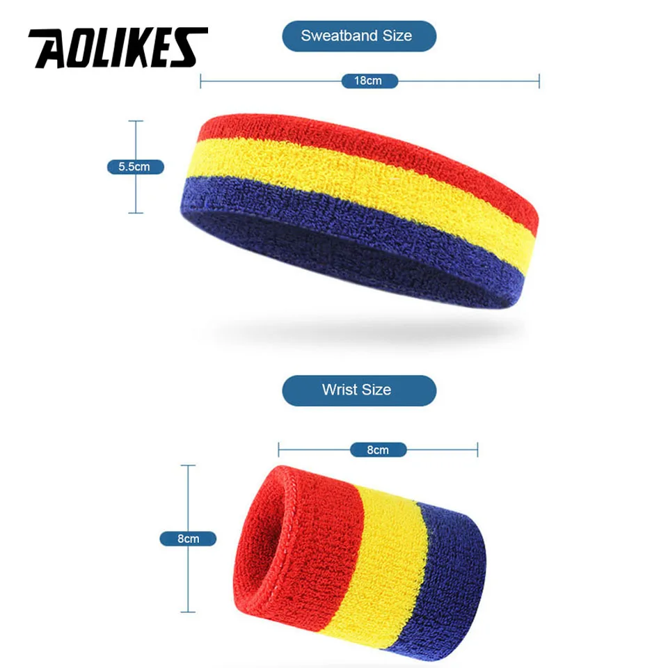 Повязка от пота на голову AOLIKES для йоги баскетбола спортзала растягивающаяся