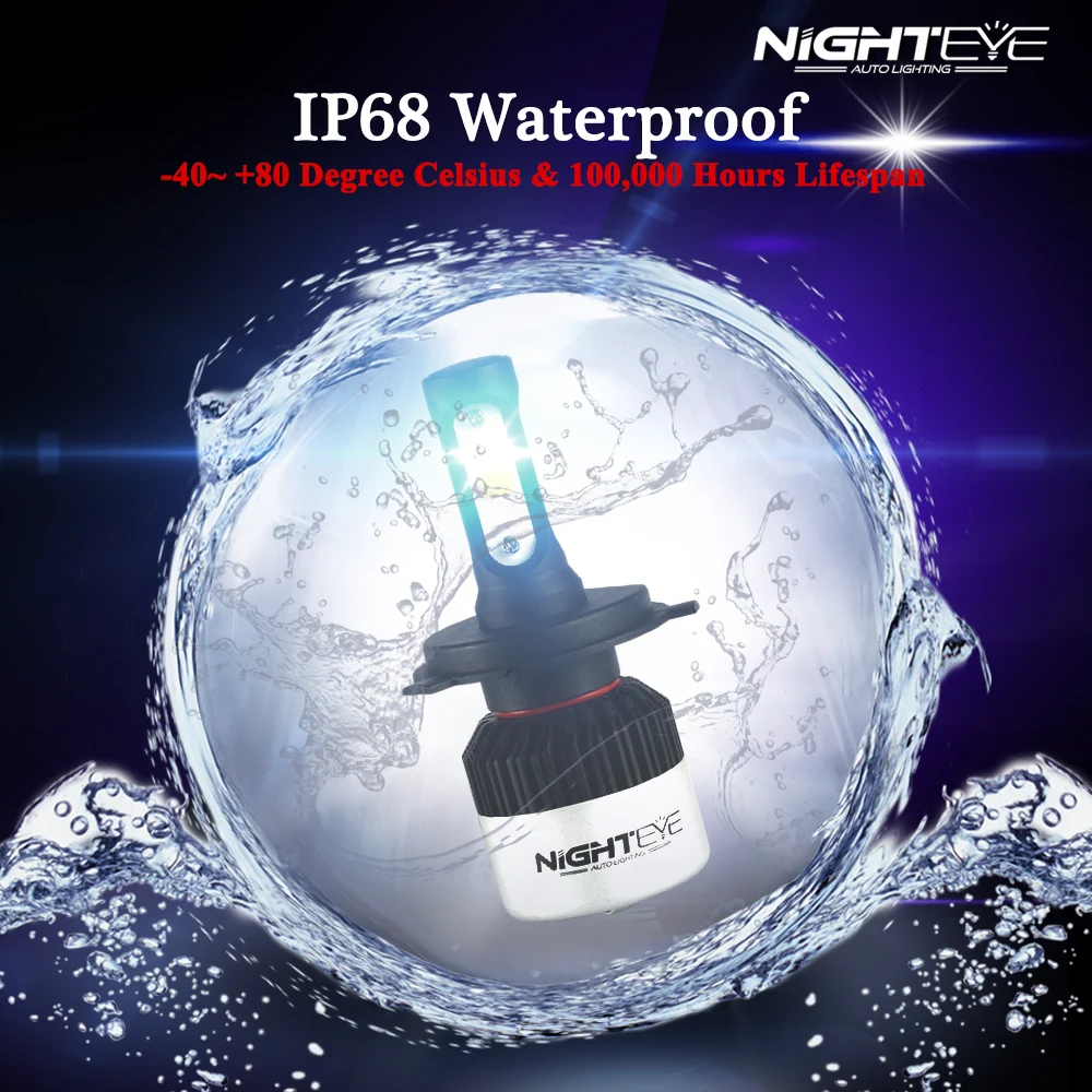 Автомобильные фары NIGHTEYE 2 шт. H1 H11 светодиодный противотуманный фонарь H4 H7 H8 9005 9006