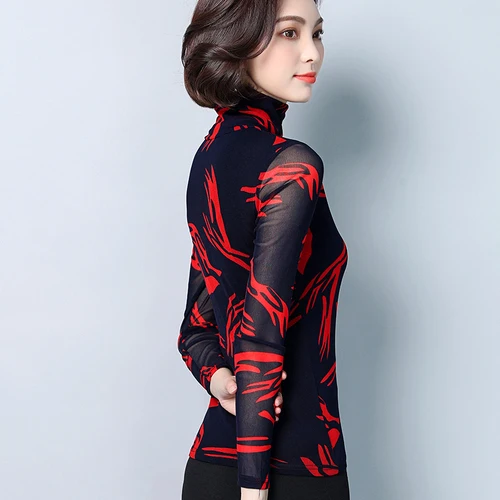 Новинка осени 2020 эластичные с длинными рукавами трендовые модные принтом