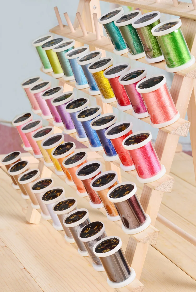 40 цветов катушка хлопок шелк Вышивка Вязание нить оверлок трикотажная пряжа для