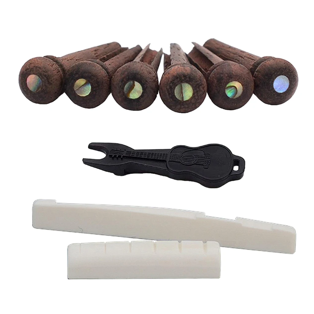 

Guitar Bridge Saddle , Nut ,Bone Bridge Pins for 6 String ,Acoustic Guitar Accessories