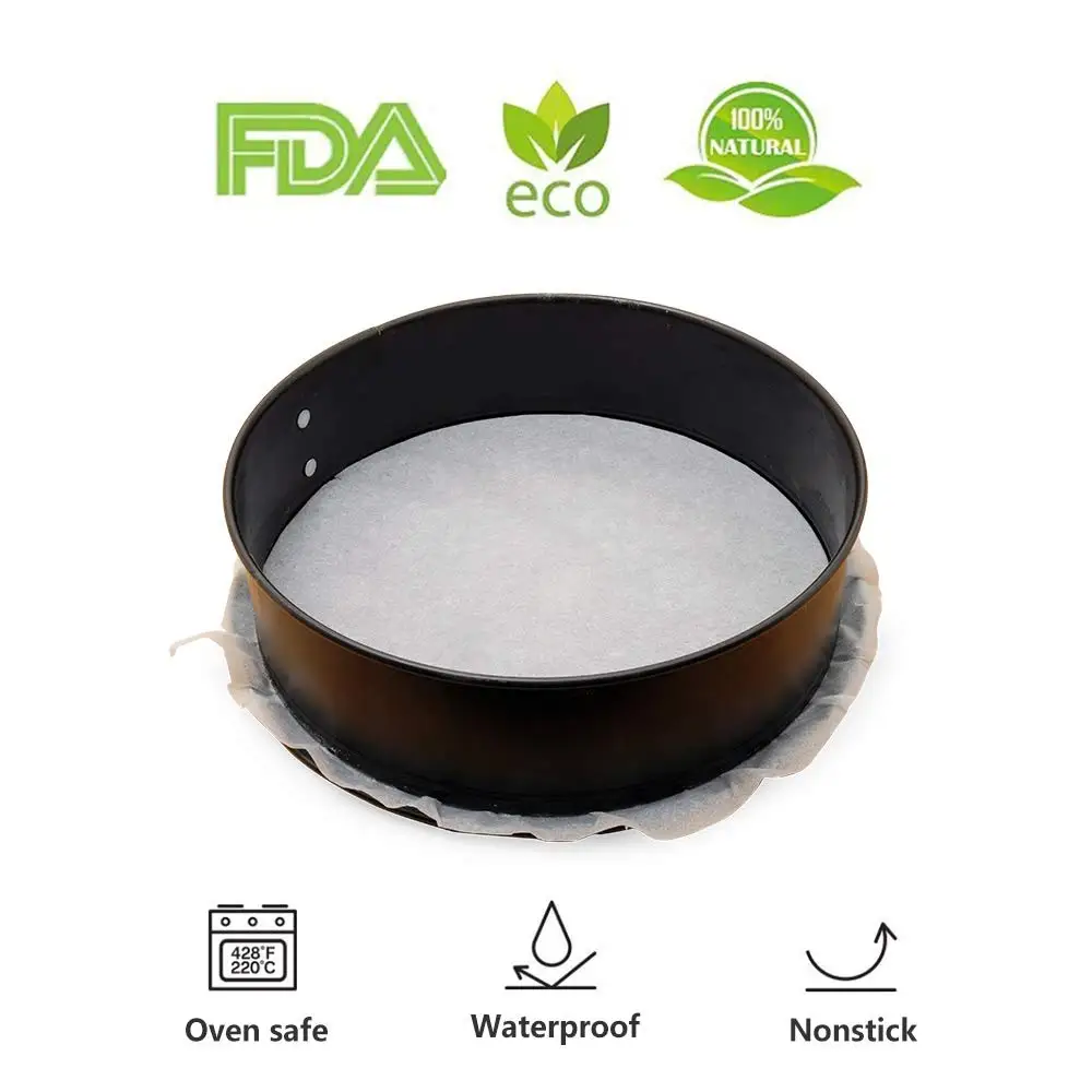 100 шт./упак. 9-дюймовая Подложка для торта антипригарная круглая бумага пергамента