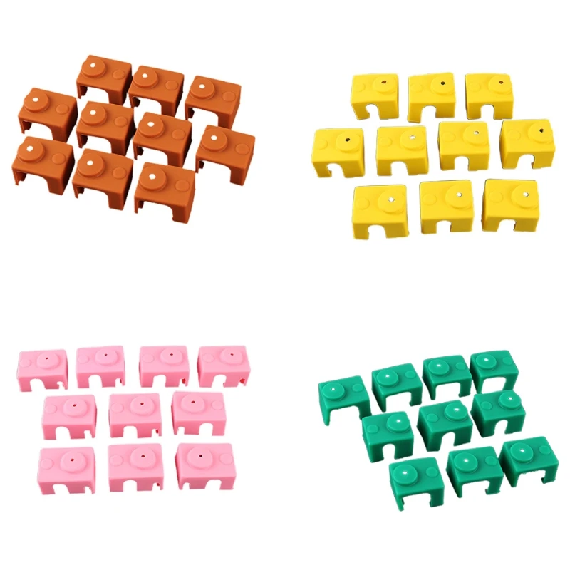 

Аксессуары для 3D-принтера, фотоэлемент, устойчивый к высоким температурам, алюминиевый блок Pt100, силиконовый рукав, 10 шт.