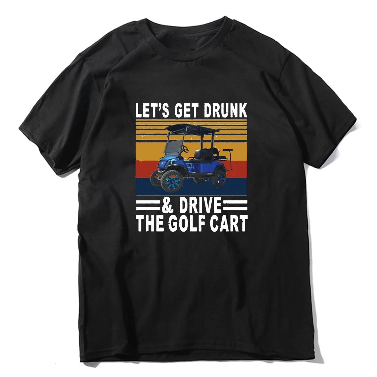 

Смешная винтажная Мужская футболка с короткими рукавами из 100% хлопка с надписью «Let's Get пьяный и водить гольф», Женский Мягкий Топ с юмором в ...