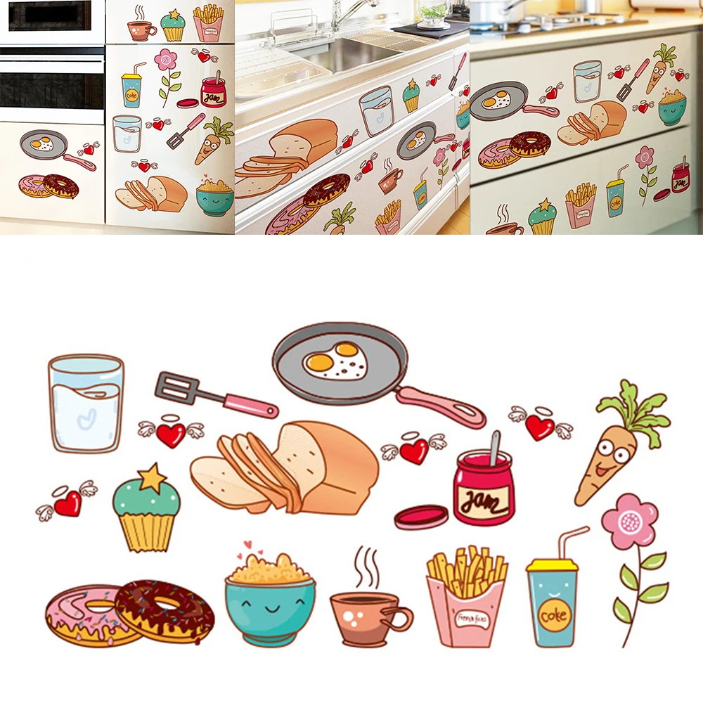 2020 креативная Съемная кухонная наклейка виниловая мультяшная сделай сам утварь