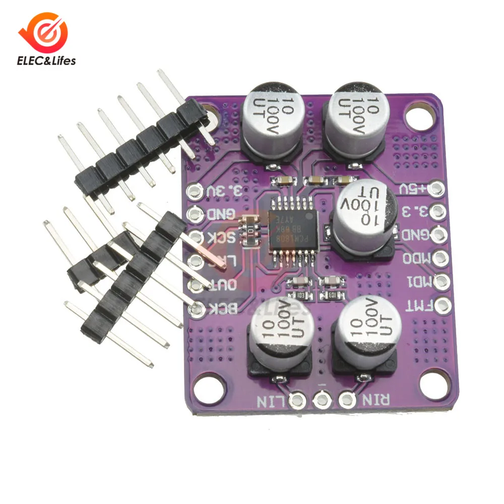 PCM1808 105dB SNR PCM аудио интерфейс стерео ADC Одноконтурный аналоговый вход декодер 24bit