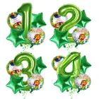 40-дюймовый светодиод зеленый Количество воздушных шаров для детей Днем Рождения вечерние украшения воздушный шар с изображением животных из джунглей вечерние клипсы для воздушных шаров baby shower 1stвоздушные шары