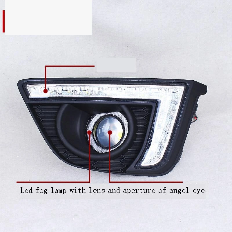 

Drl Side Turn Signal Daytime Running Luces Led Para Auto Assessoires Cob Fog Car Light Assembly 2014 2015 2016 FOR Honda Fit