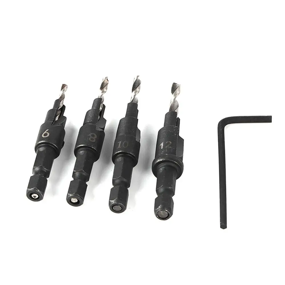WALFORNT 1 комплект 1/4 дюйма шестигранный хвостовик Быстросменные сверла #6 #8 #10 #12