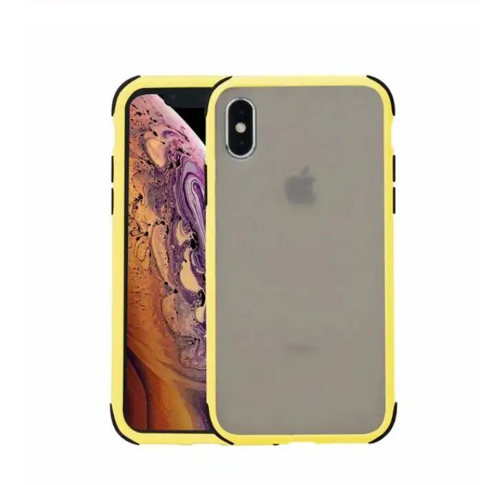 2 в 1 силиконовый чехол для телефона для iphone 11 11pro max 7 7plus 6 6s plus XS MAX XR X Capa простой чехол для iphone 8 чехол - Цвет: Чёрный матовый