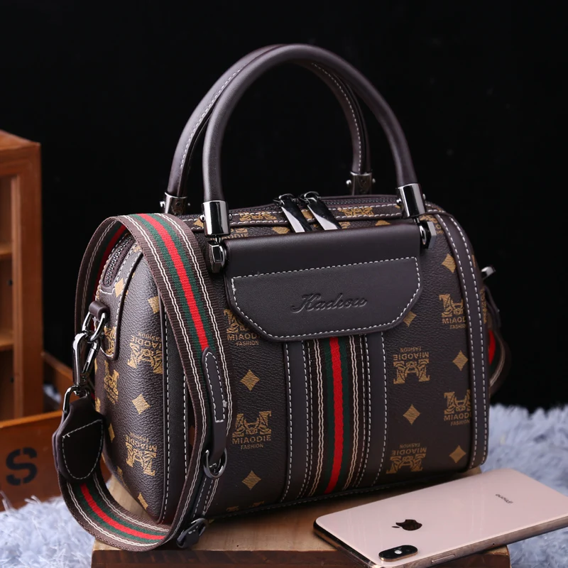 

2021 New Fashion Retro Genuine Leather Printing All-match Pillow Handbag Lady Shoulder Satchels Purses and Handbags Luxury Cc Gg