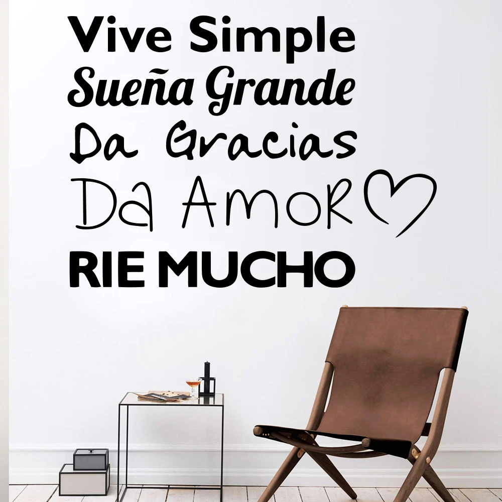 Забавные испанские предложения водонепроницаемые настенные наклейки