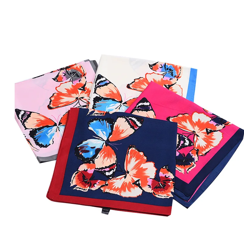 Шелковый шарф 60*60 см роскошный брендовый цветной шейный платок с принтом