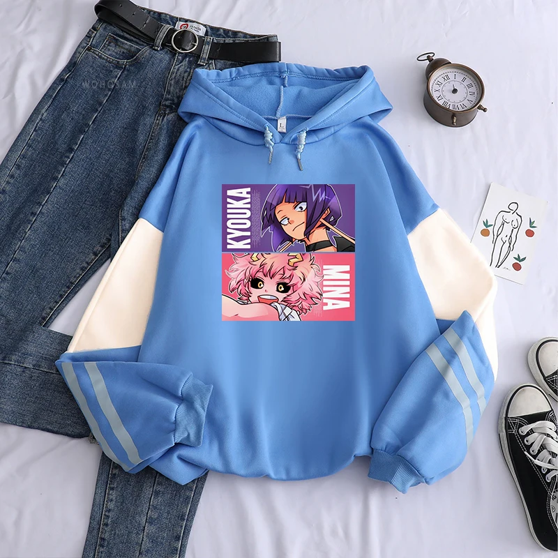 Толстовки с капюшоном моя геройская Академия аниме Харадзюку Милая мультяшная