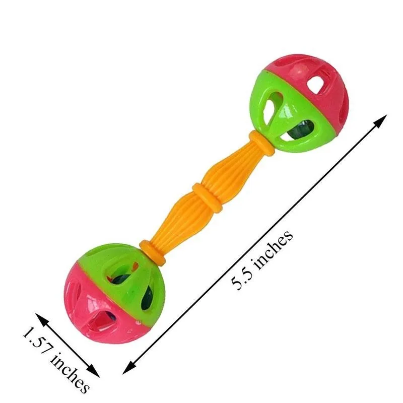 

Double-headed Baby Rattle Infant Shakes Hand Bells Early Interesting Educational Toy 0-12 Gift Months Newborn I8T9