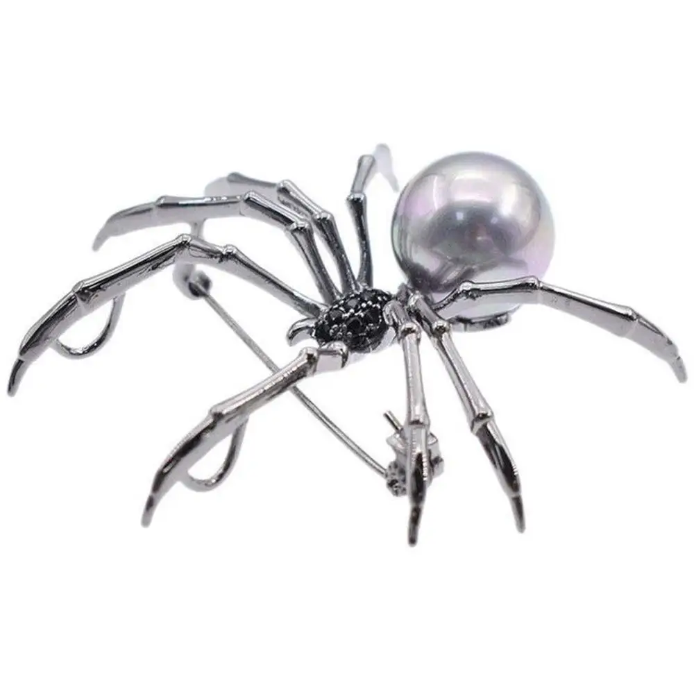 Women Pins Spider Brooch High-End Female Boutonniere Gift With Jewelry Scarf Tie Hat Coat Halloween gift enamel pin 2019 | Украшения и