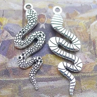 10pc 1542mm snake ancient silver alloy jewelry accessories earrings necklace diy