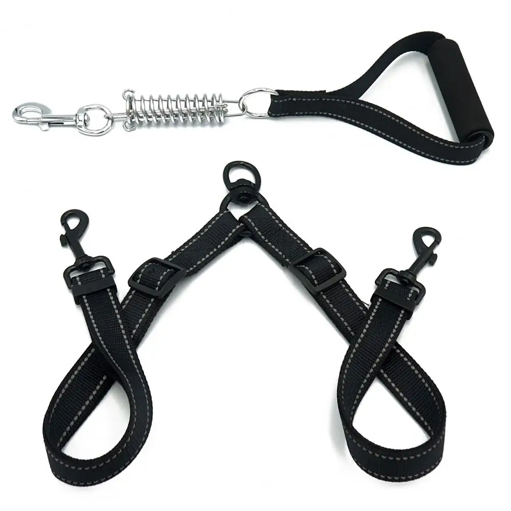 

2Pcs/Set Pet Adjustable Double Ends Leash Reflective Dog Traction Pull Rope