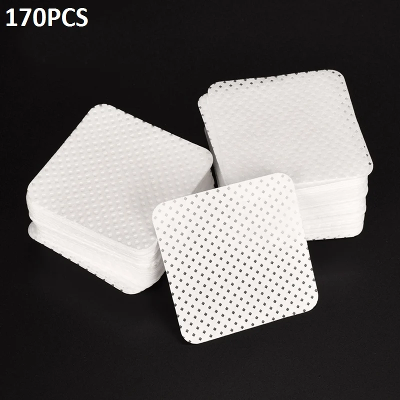 170PCS 1800 шт для удаления ногтей, хлопковые салфетки, наконечники для ногтей, средство для снятия УФ гель-лака, очиститель бумажных подушечек, инструменты для чистки ногтей и маникюра - Цвет: 170PCS