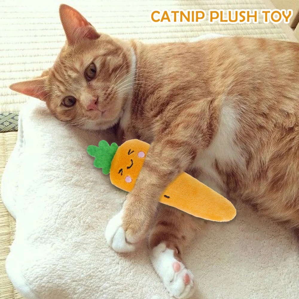 Мягкая Плюшевая морковка 5 шт. в форме кошачьей мяты кукурузы баклажанов перца