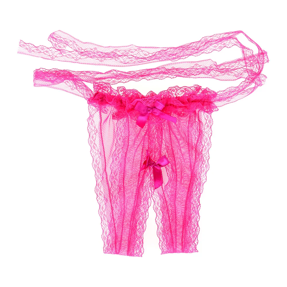 Кружевные стринги с открытой промежностью Slipknot T back нижнее белье для девушек