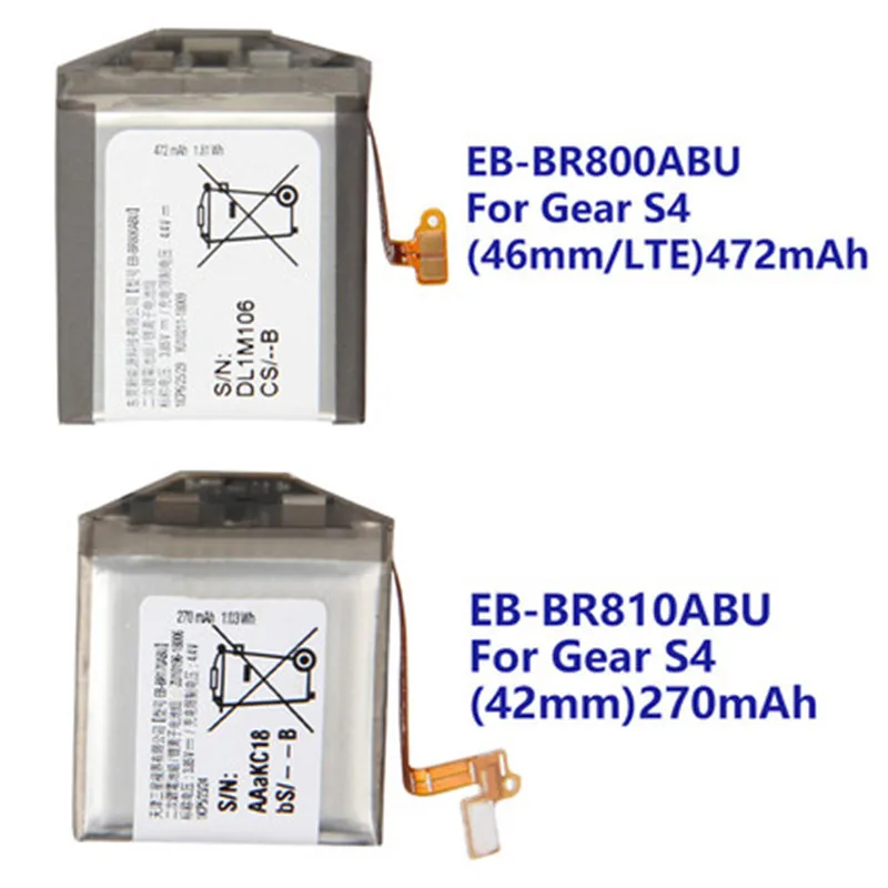 

new EB-BR800ABU Battery EB-BR170ABU EB-BR810ABU For Samsung Gear S4 SM-R800 SM-R810 R805 42mm 46mm Smart Watch