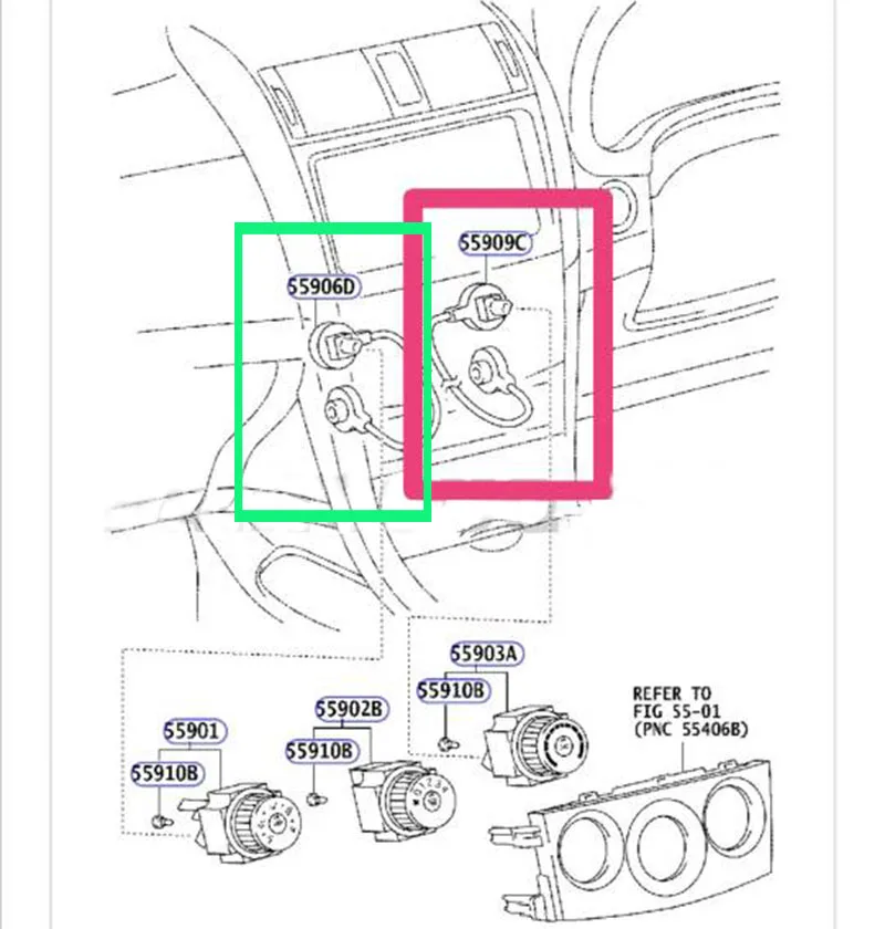 HengFei автомобильные аксессуары переключатель переменного тока шлейка для Toyota Corolla