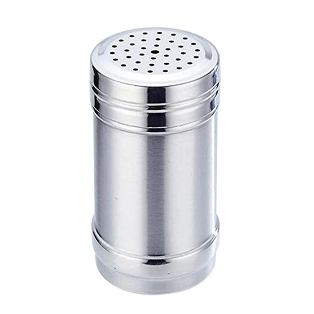 

Stainless Steel Cruet Condiment Spice Jar Set Salt Pepper Shaker Seasoning Pot Portable Seasoning Can Tank Cooking Kitchen Tools
